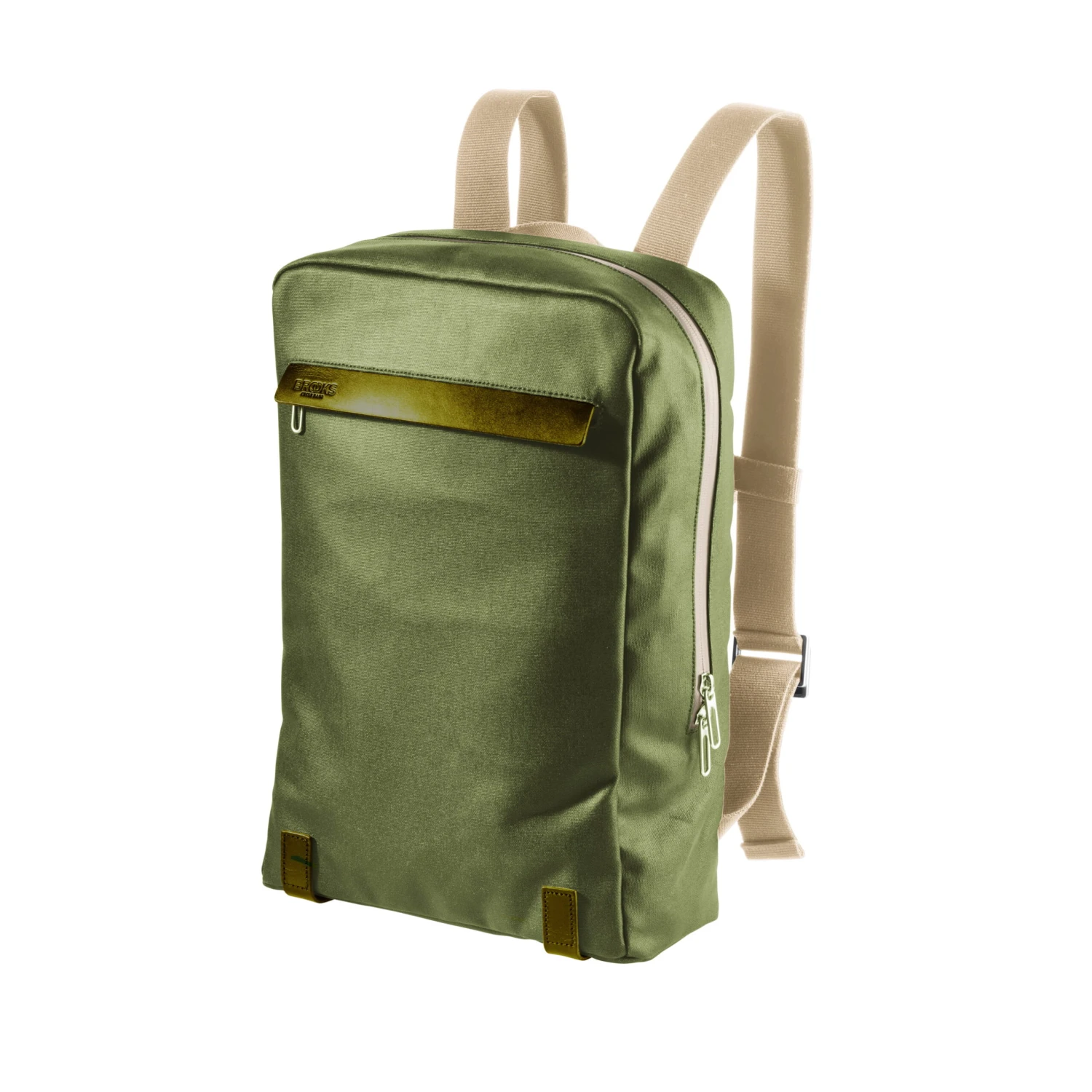 BROOKS Pickzip Canvas Rucksack - Hay Green/olive 1 BROOKS Pickzip Canvas Rucksack - Hay Green/olive