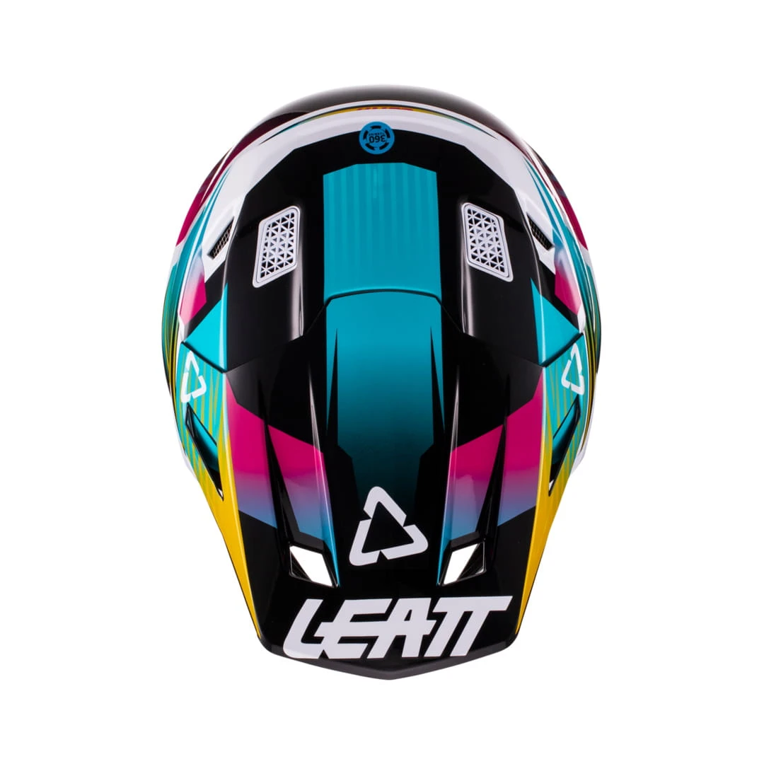 LEATT Helm Inkl. Brille 8.5 V22 Aqua/Royal Türkis-weiss-gelb 3 LEATT Helm Inkl. Brille 8.5 V22 Aqua/Royal Türkis-weiss-gelb – Bild 3