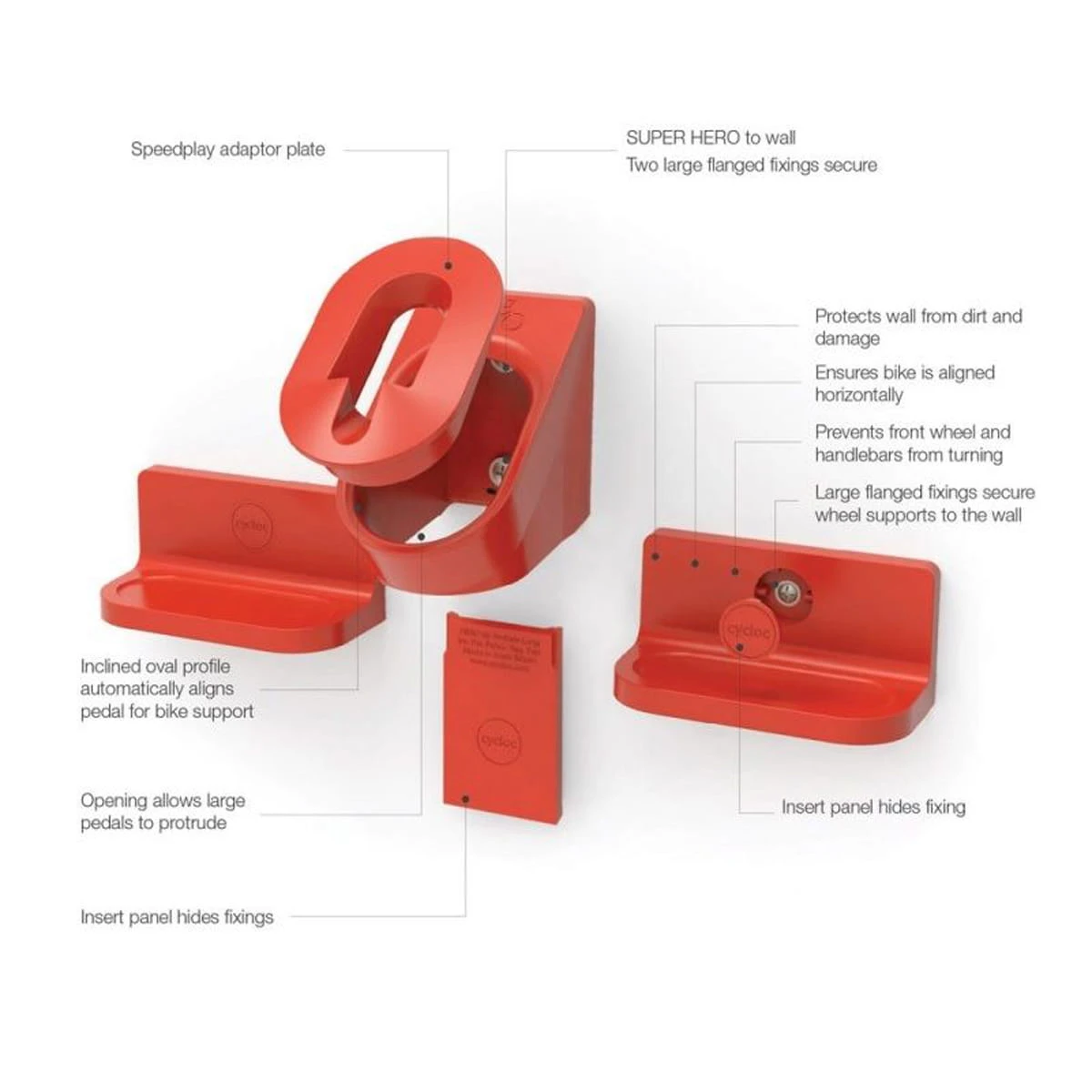 Cycloc Superhero Fahrradhalterung - Schwarz 2 Cycloc Superhero Fahrradhalterung - Schwarz – Bild 2