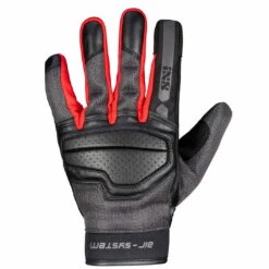 IXS Classic Handschuh Evo-Air Schwarz-dunkelgrau-rot