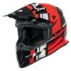 Motocrosshelm IXS361 2.3 Schwarz-rot-grau
