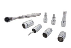 Birzman Ratschen-Set 8-teilig Mit Verschiedenen Steckschlüssel, Abzieher