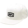 100% Icon AJ Fit Snapback Hat - White