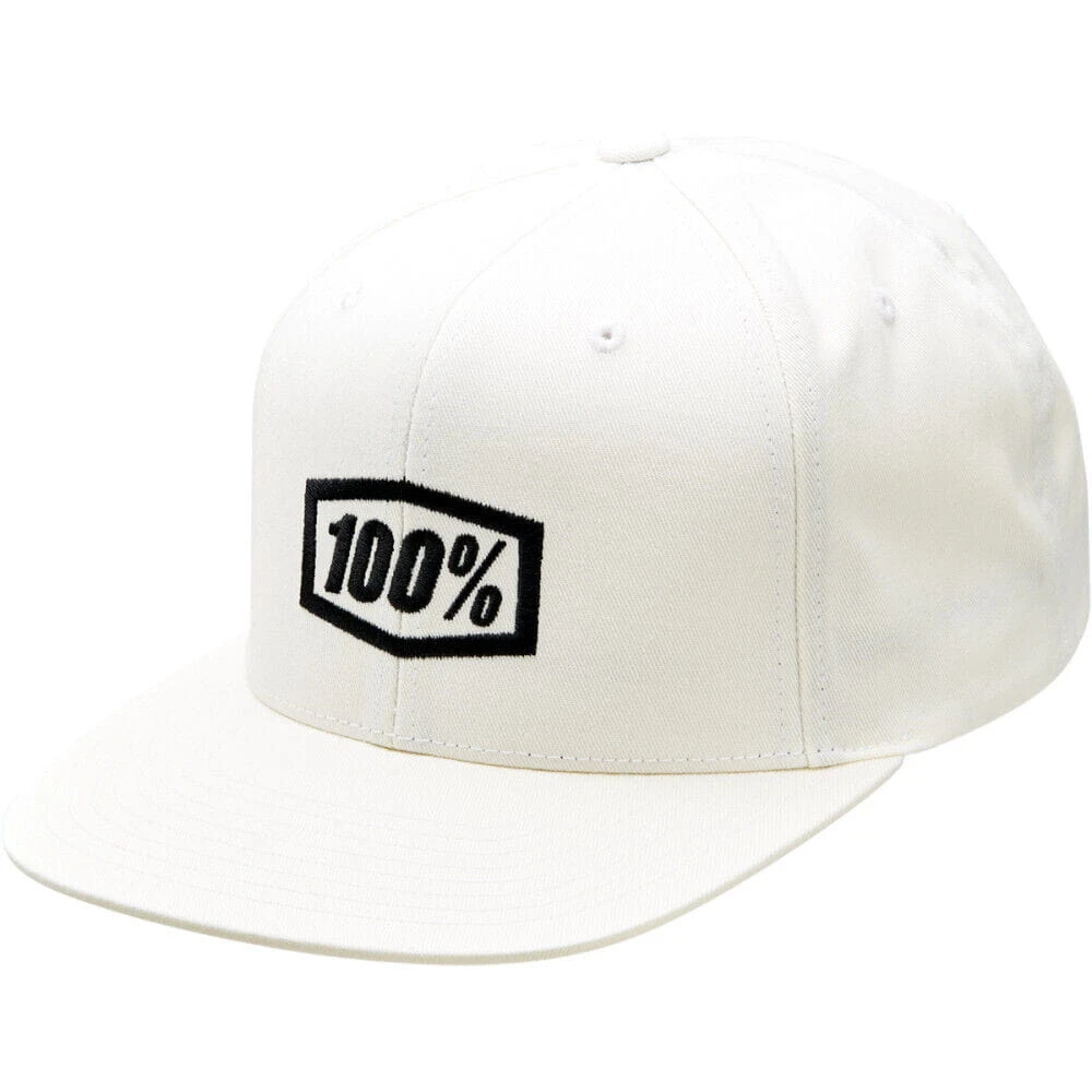 100% Icon AJ Fit Snapback Hat - White 1 100% Icon AJ Fit Snapback Hat - White